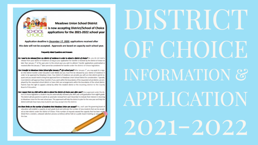District of Choice Application & Flyer